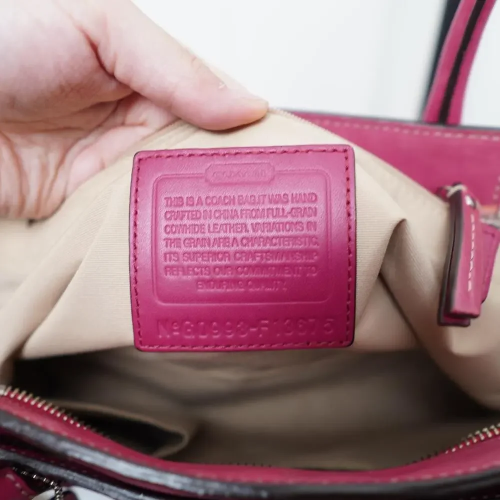 Coach Pink Leather Tote Bag Y2K
